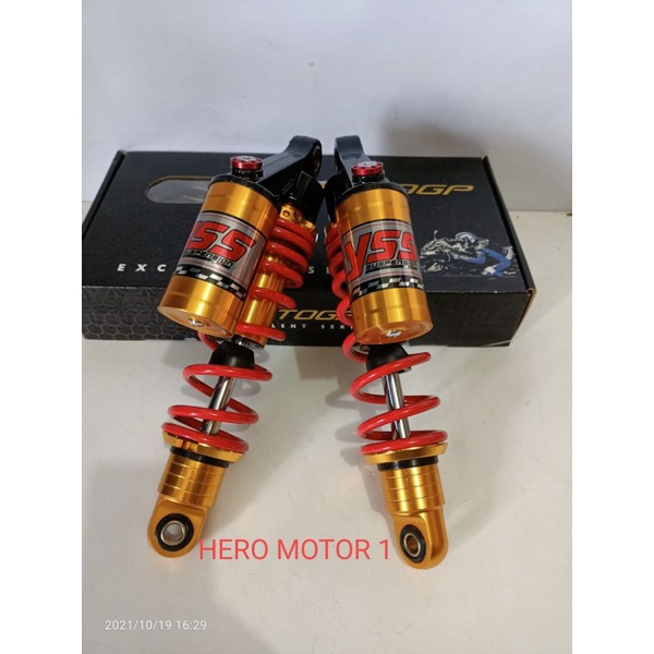 MotoGP 280mm model yss warna merah tabung atas suspensi belakang motor Jupiter Z1 Vega ZR F1Zr sepas