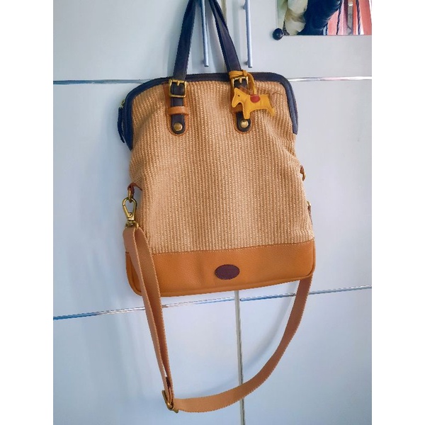 Fossil foldlover leather mix woven