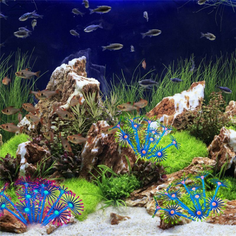 Hiasan Aquarium Terumbu Karang Anemon Laut Artificial Ornamen Aquascape