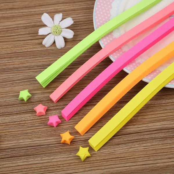 

Senikertas- Kertas Origami Bintang Fluorescent Colour Stars Diy Sdi001 - Hijau -Kertas-Seni.