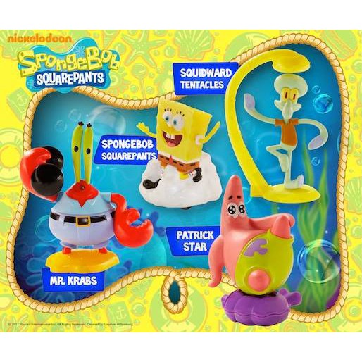 Chaki Kids Meal Spongebob Squarepants 2017 Full Set (4pc)