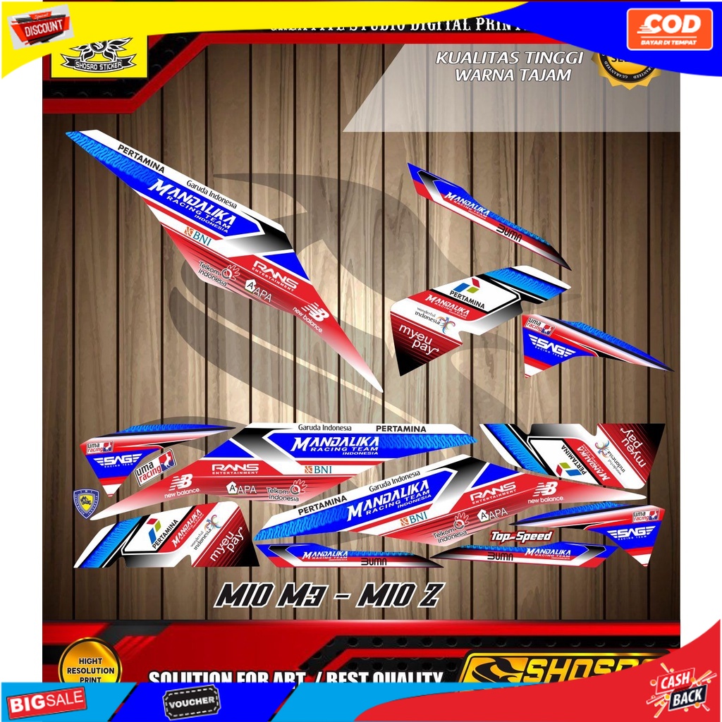 VARIASI LIS STIKER Striping Mio M3/125 Desain Mandalika Striping Mio M3 - MIO Z SB DECAL
