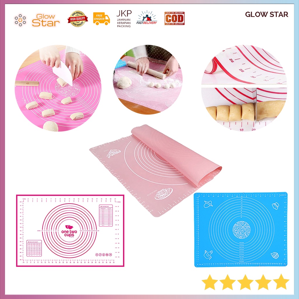 Silicone Mat Alas Adonan Pizza Martabak Kue Fondant Silikon Taplak ukuran masak baking roti