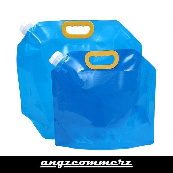 Kantong Air Minum Nozzle Handle Standing Beverage Pouch Blue Plastic 10 ltr SMG
