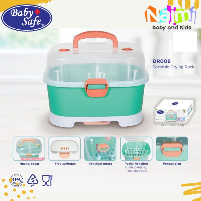 DR006 Baby Safe Portable Drying Rack / Rak Portabel Botol Susu Bayi Babysafe