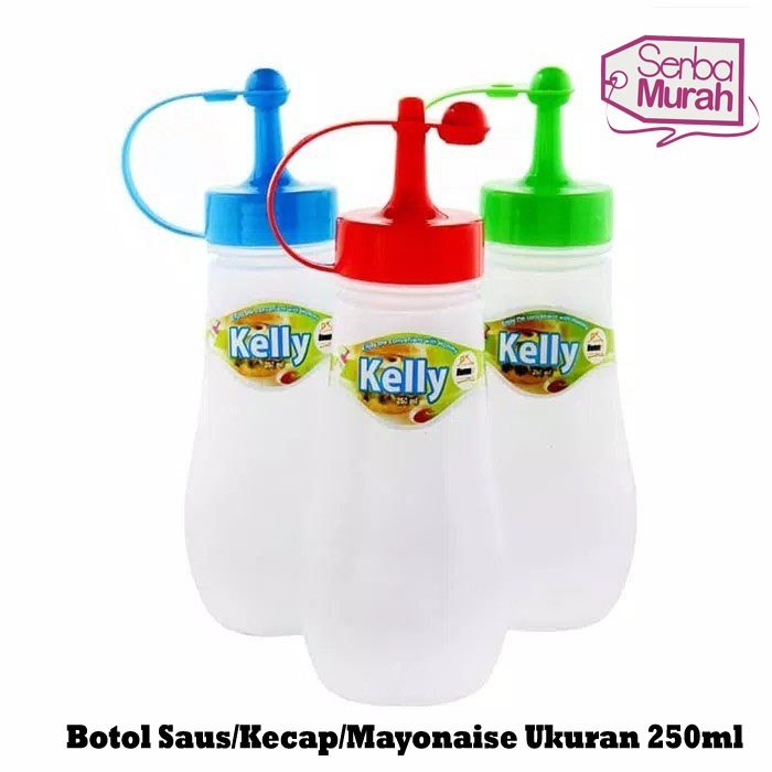 Botol Kecap / Saus / Minyak / Mayonaise Plastik Kelly Ukuran 250ml Termurah