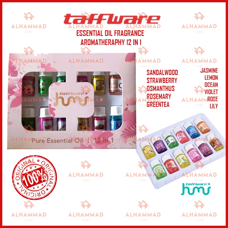 Taffware HUMI Pure Aroma Essential Fragrance Minyak Aromatherapy 12 in 1 3ml