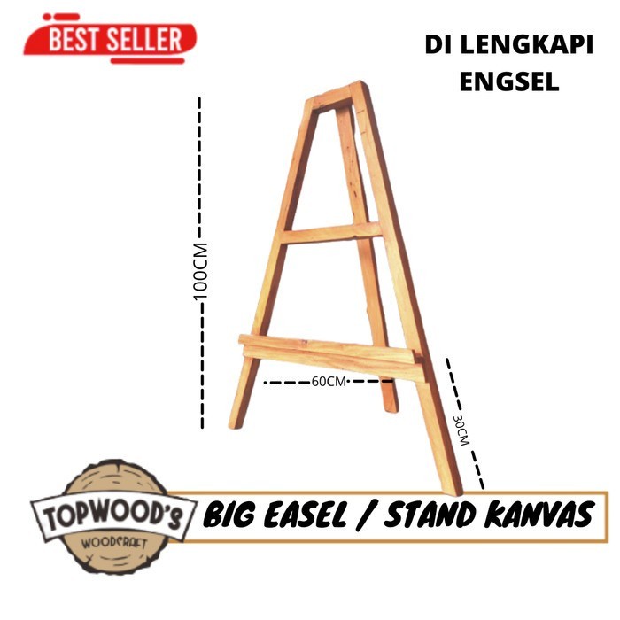 

Wooden easel besar 120x80cm - JUMBO BESAR BIG TINGGI