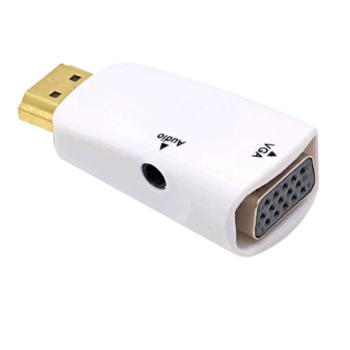 CONVERTER HDMI MALE TO VGA FEMALE FULL HD ADAPTER WITH AUDIO OUTPUT