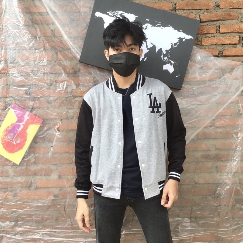 Thrift Preloved Baseball Jacket & Adidas Vest