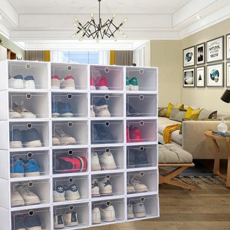 Homu Tempat Penyimpanan Sepatu Rak Sepatu Portable Box Sepatu Rak Sepatu Plastik