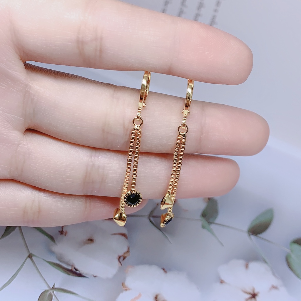 Anting Xuping Gold Perhiasan Fashion Wanita Model Permata Love One 37