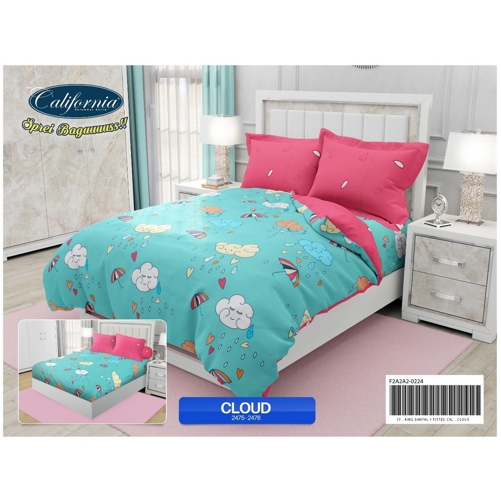 Promo Sprei Sperei Seprai California King Fitted Size 180 x 200  nomor 1  B2