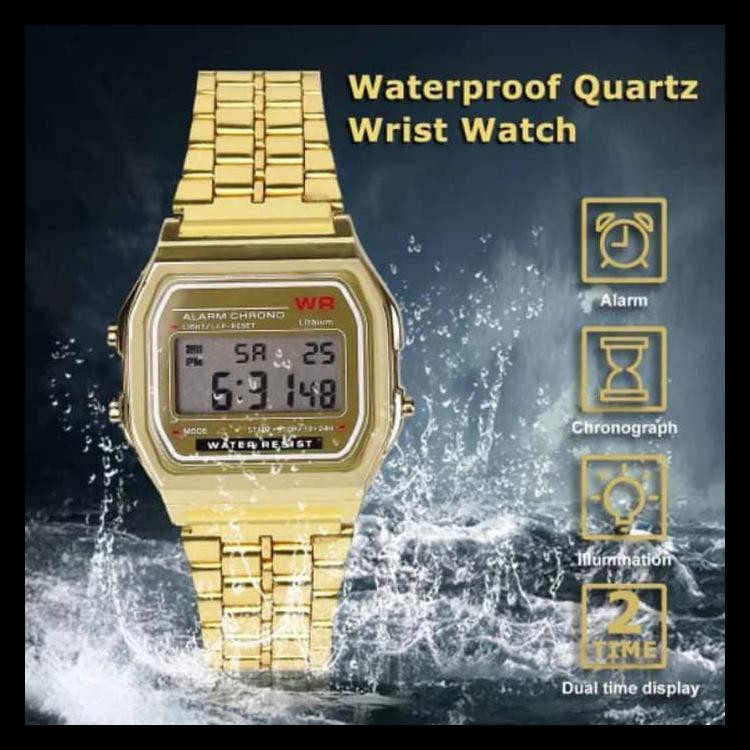 100% BERKUALITAS JAM TANGAN CASIO WANITA /JAM TANGAN WANITA STAINLEES STEEL DIGITAL ORI - PERAK