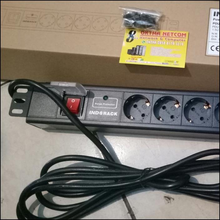 Stop kontak PDU Rack 16A 6 outlets indorack