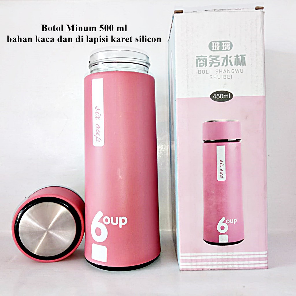 Botol Minum 450 ml six oup dilapisi silikon karet