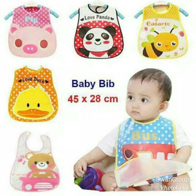 Slaber Water proof/Celemek Makan Bayi/Bibs/Apron Bayi