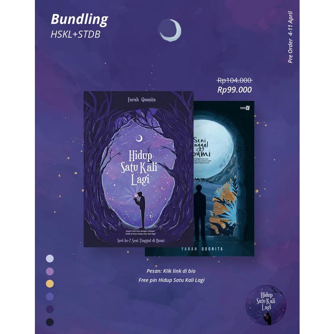 Paket Buku Hidup Satu kali Lagi & Seni Tinggal di Bumi / Nyala Semesta