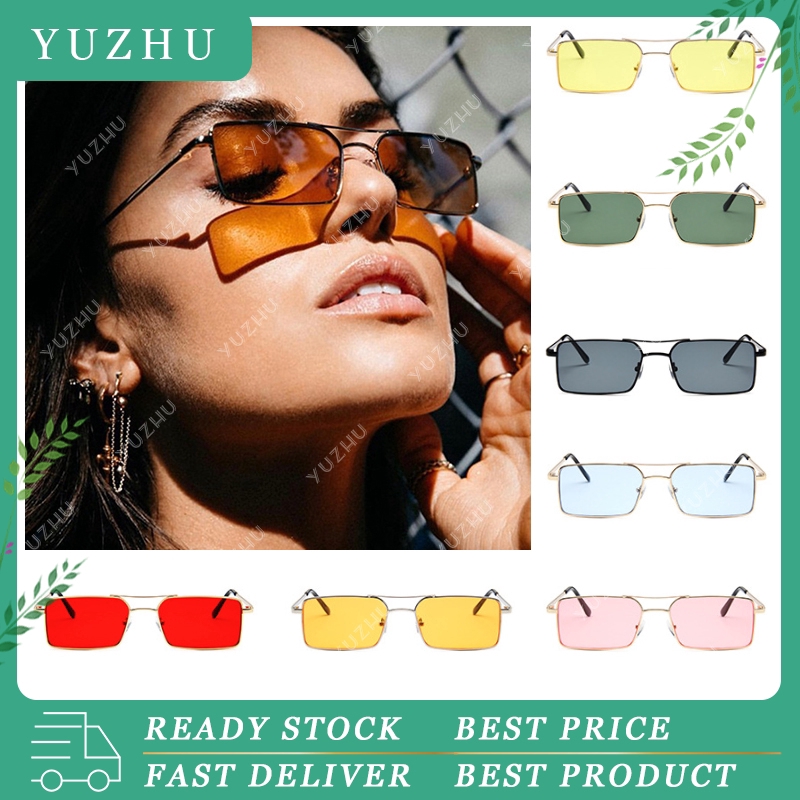 (YUZHU) Kacamata Sunglasses Wanita  Anti UV  Kacamata Hitam Candy Color