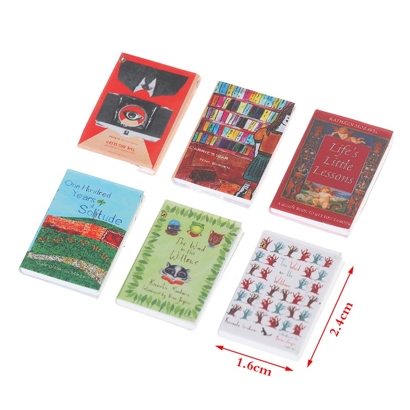 # Kaos T-Shirt Wanita Lengan Pendek Motif Print #6pcs / set Miniatur Note Skala 1: 12 Untuk Rumah Boneka