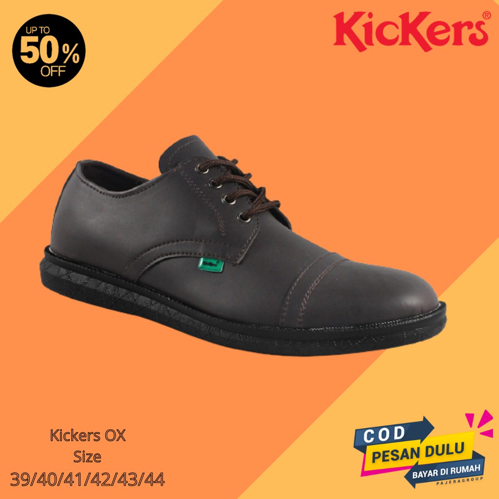 BAYAR DI TEMPAT !! Sepatu Pantofel Pria Tali Kickers Ox Coklat Kasual formal Pria Kerja Kantor