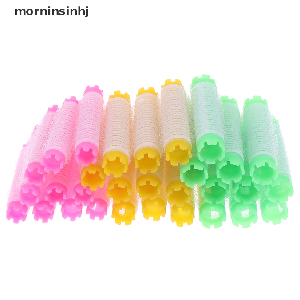 Mornin 10pcs Rol Pengeriting Rambut Bahan Plastik