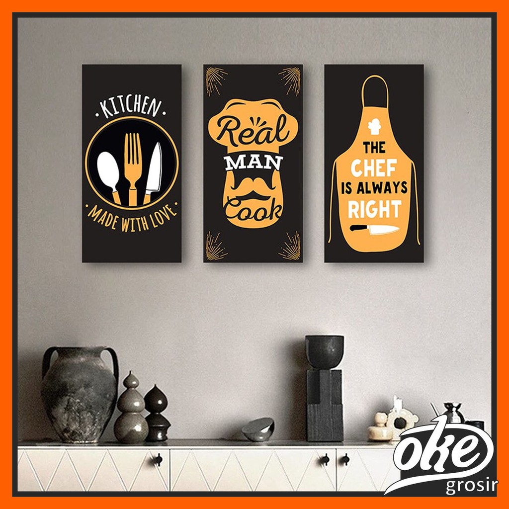 Jual OKEGROSIR - DEKORASI - HIASAN DINDING POSTER KAYU KITCHEN COOKING