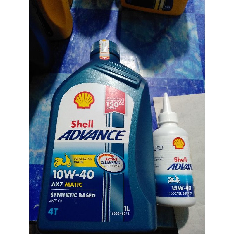 paket shell advance matic ax7 1lt + oli gear for matic 135 CC dll