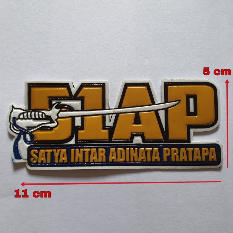 

stiker embos polri siap ( satya intar adinata pratapa ) - stiker timbul polri 51AP - sticker embos timbul siap polri