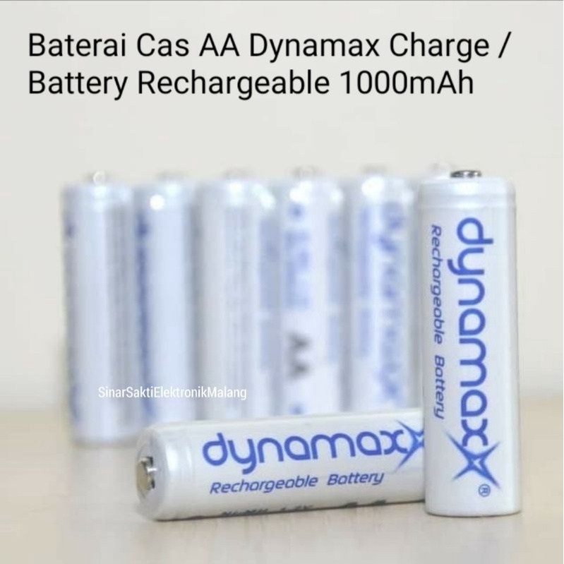 Baterai Cas AA Dynamax Charge Charger Battery Rechargeable Batrai