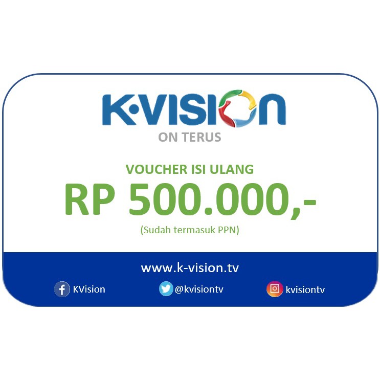 Jual KVision Voucher Isi Ulang Rp 500.000 Shopee Indonesia