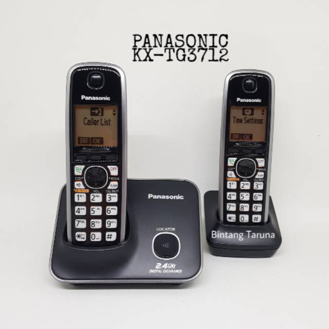 Wireless Phone Panasonic KX-TG3712 Telfon Panasonic TG3712 (Hitam)