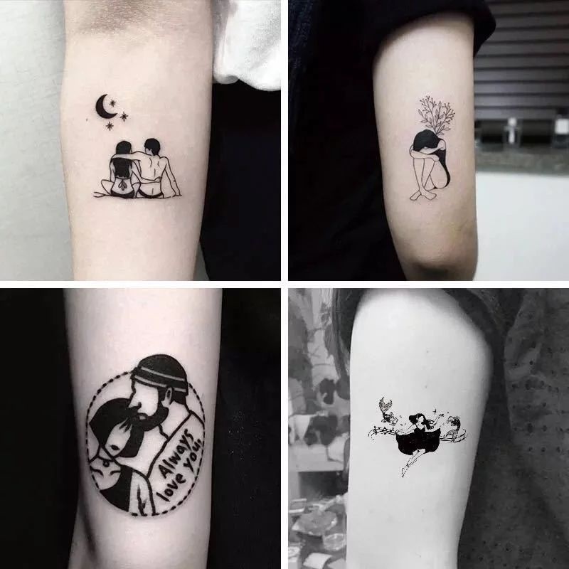 10 lembar Tatto Temporer Sad Girl , Sticker Temporary Tattoo Paket 10 lembar (random)