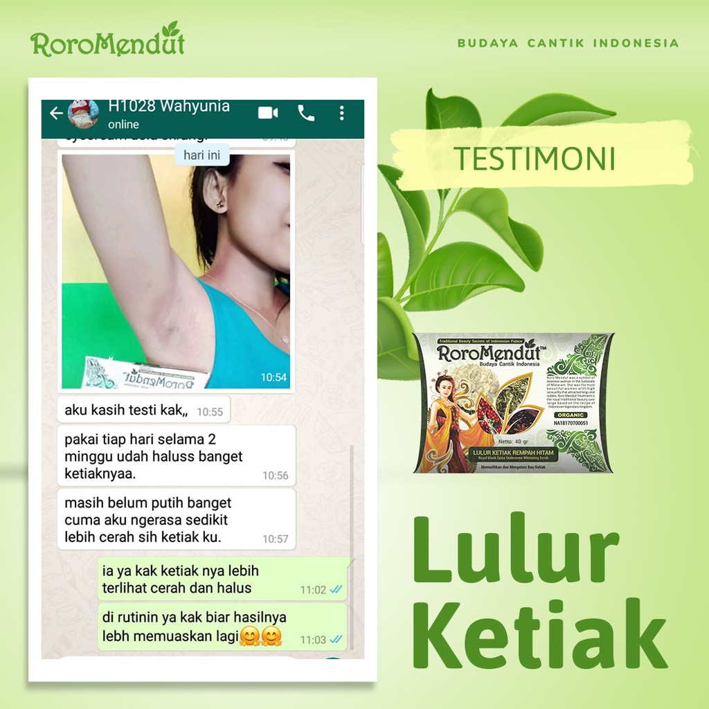 Roro Mendut (Mini Size) Lulur Pemutih Ketiak 20 Gr