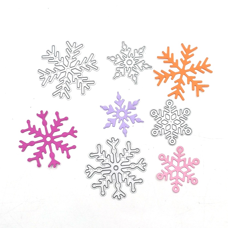 Cetakan Stensil Cutting Dies Motif Snowflake Natal Bahan Metal Untuk Scrapbook / Craft DIY / Dekor