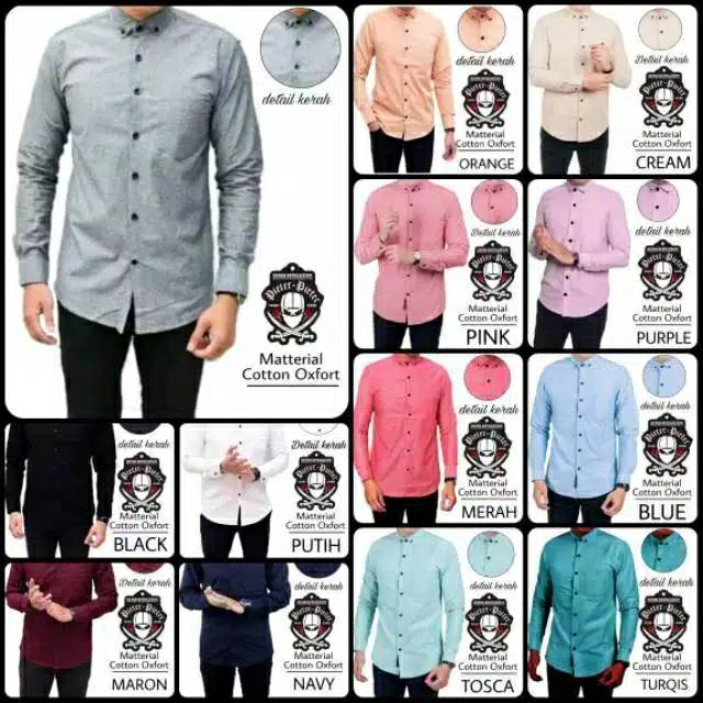 Ⓝxvf-648 Kemeja Pria Polos Fashion Maikel Katun Strit LD100 PJ70 Allsize M L XL