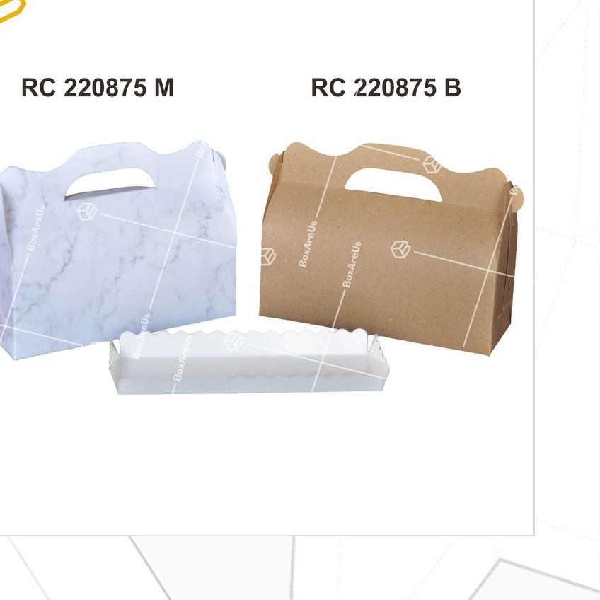 

◄ RC220875 Marble (20pcs) | Rollcake box, Brownies box, packaging, dus, kotak ☪