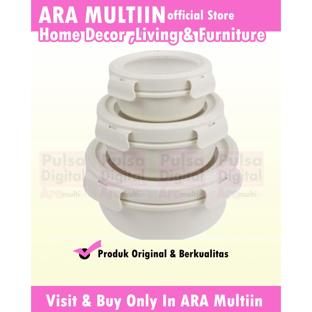 INFORMA - KOTAK MAKAN - FOOD CONTAINER ARIA ROUND SET OF 3