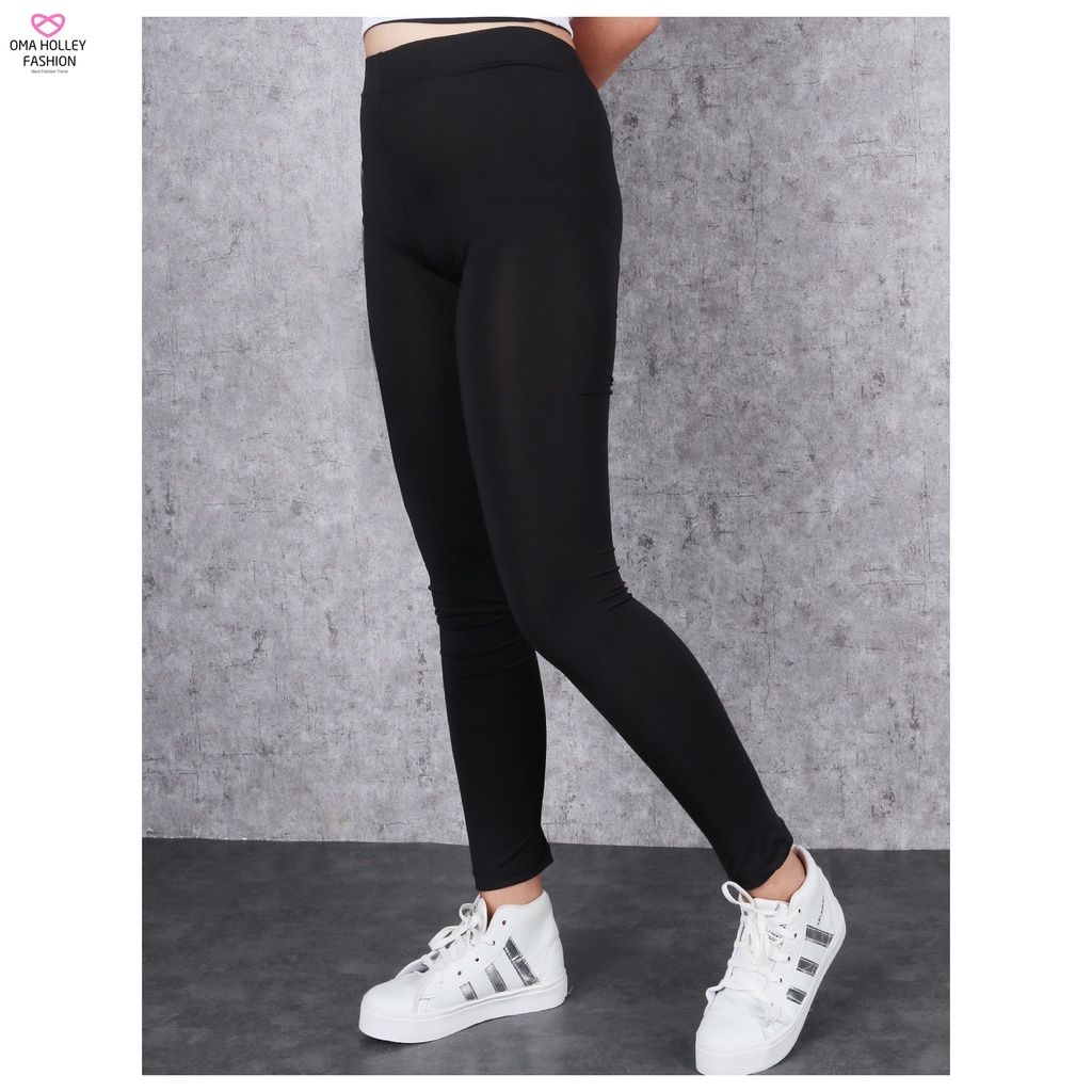 (COD) OH Fashion Celana legging panjang wanita Bahan spandex korean twist #7058