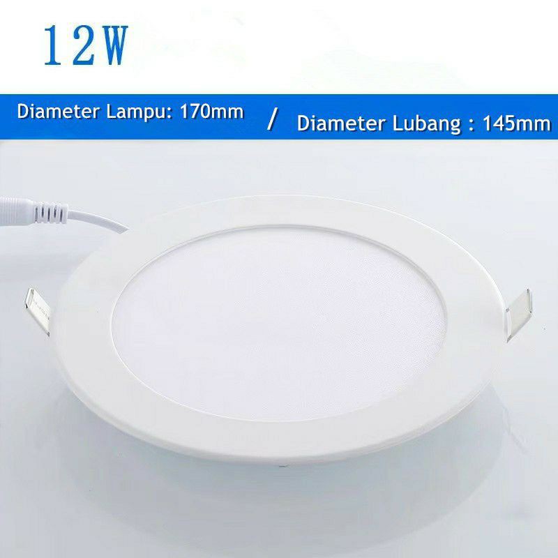 Lampu Downlight LED Panel 6W/9W/12W/18W PUTIH Tipis Bulat Inbow