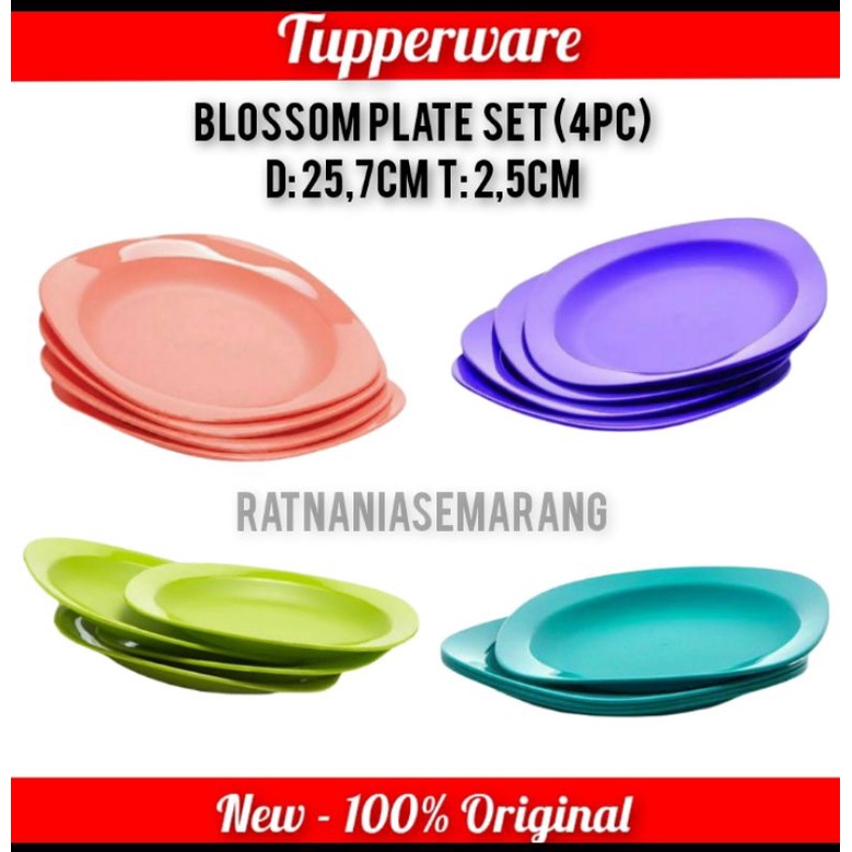 Tupperware (Set) Blossom Plate, Piring  Wadah Saji