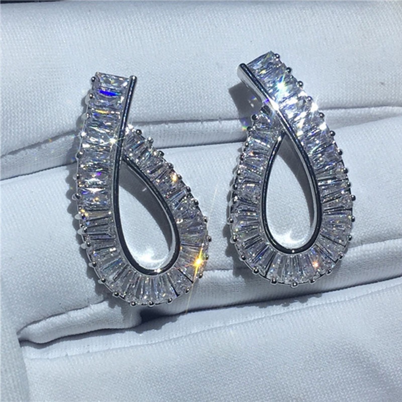 Anting Stud Cubic Zirconia Ukuran Kecil Untuk Aksesoris Wanita