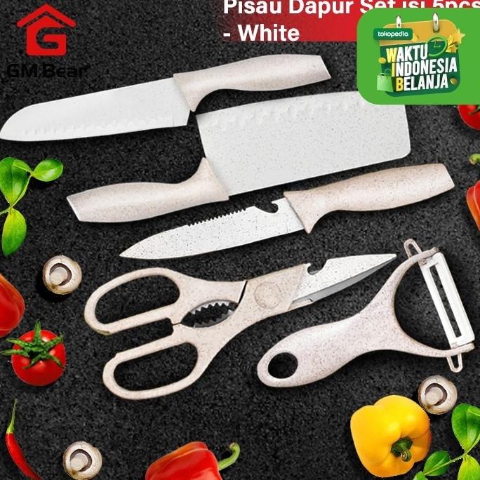 

Promo Gm Bear Pisau Set Dapur Tebal Isi 5 Pcs White 1137 - Pisat Set Lapakbrg2000