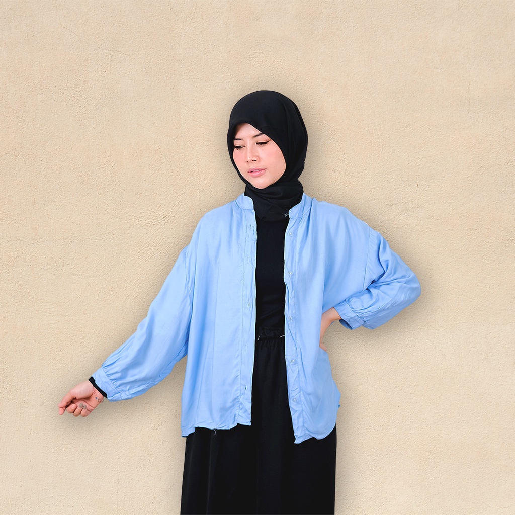 BEFAST - ZFF OOTD Kemeja HIRA / Calani Oversize Batwing Rayon Diamond Shirt / Atasan Lengan Panjang / Kemeja Polos Casual / Fashion Remaja ABG / Kemeja Formal / Outfit Wanita Modis / Terbaru 2022