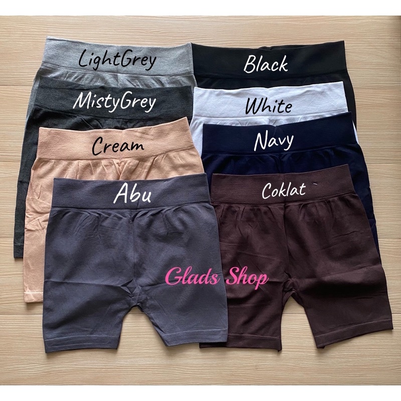 301 • Legging pendek hotpants Import • Biker short Legging Dalaman Wanita