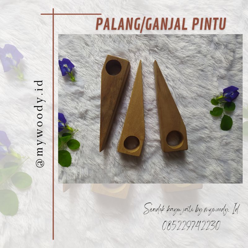 Ganjal Pintu Kayu Jati | Palang Pintu Kayu | Ganjal Pintu Estetik | Ganjal Pintu