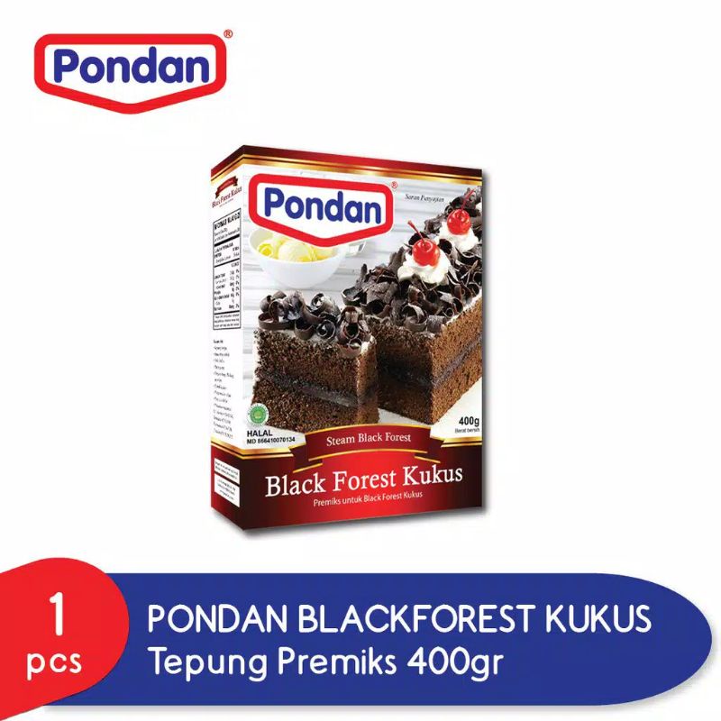 

Pondan Blackforest Kukus 400gr/panggang 418gr