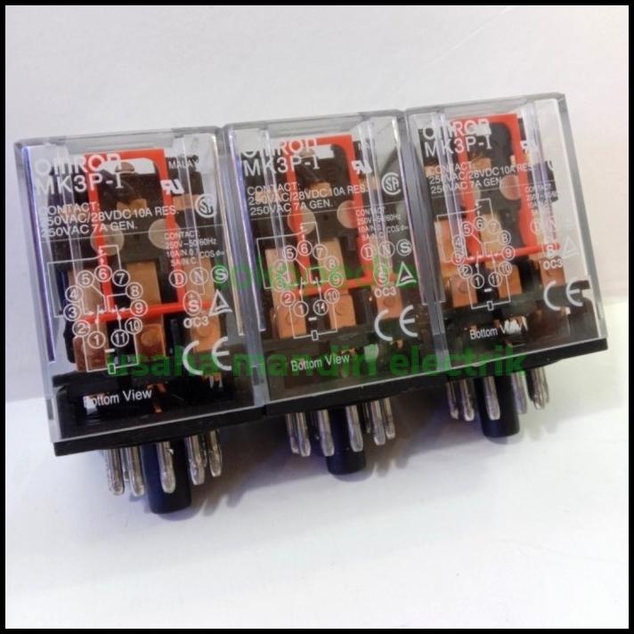 Relay Mk3P-I Omron Relay + Socket Mk3P 11 Pin 220Vac Diskon