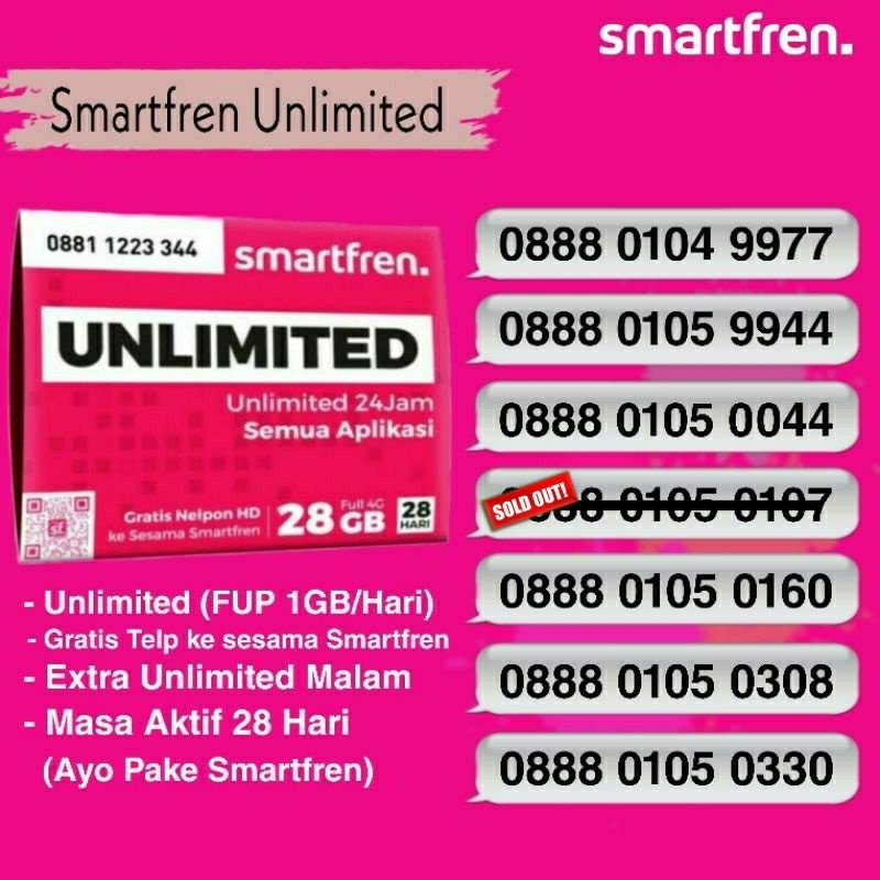 Kartu Smartfren Unlimited No Cantik