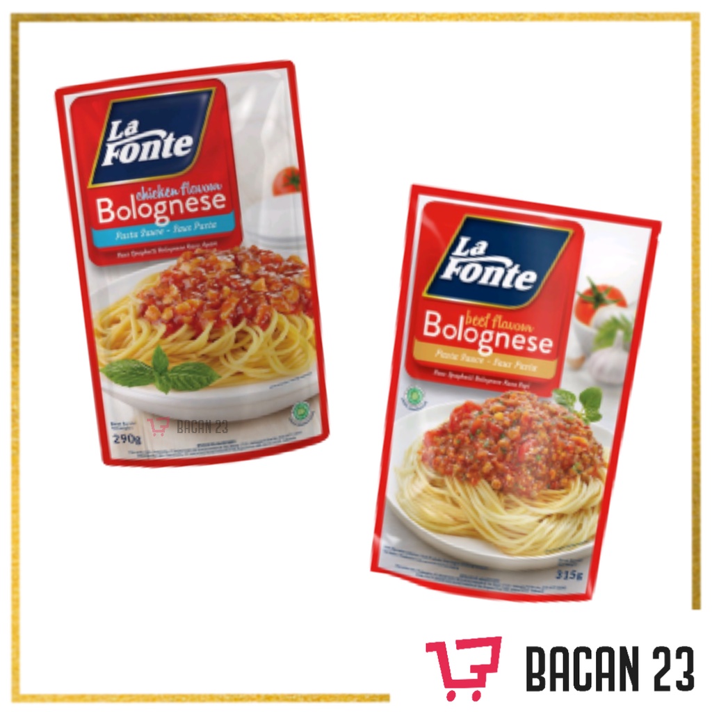 La Fonte Pasta Sauce (315gr) / Saus Pasta / Saos Bolognese / Bacan 23 - Bacan23